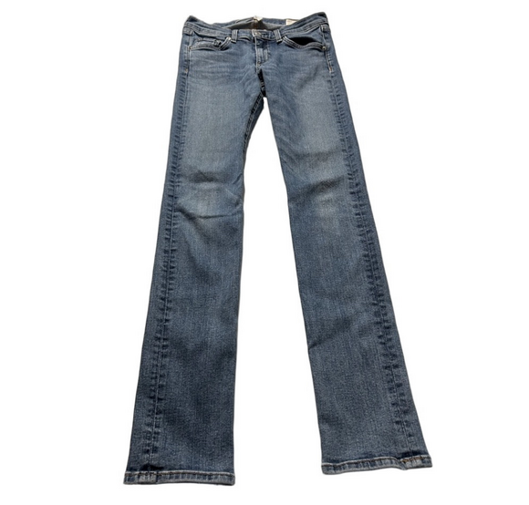 rag & bone Denim - Rag & Bone Sz 27 Denim Jeans Skinny Pockets Brimfield Wash W1502K520 Made In USA